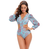 JSN71004 2022 Designer Bikini Badpakken Beroemde Merken Lange Mouwen Badpakken One Piece Hollow Out Badmode & Beachwear