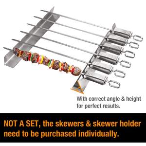 2Pcs Kabob Skewers Rack Set <span class=keywords><strong>Barbecue</strong></span> BBQ Grilling Accessories Stainless Steel BBQ Skewers Holder for Grilling - Product Image 5