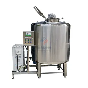 Stainless steel vertical small 1000 liter storage milk cooler tank milk cooling tank