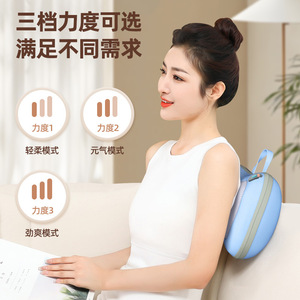 Oreiller de massage pour le cou en forme de papillon, 3 vitesses, thérapie infrarouge, compresse chaude, pétrissage pour le cou, la taille, le dos et les jambes - Product Image 1