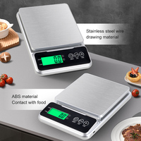 Balance de cuisine numérique de haute précision en acier inoxydable, 1-10 kg, 1 g, pour légumes, herbes, pâtisserie, en stock