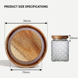 Couvercles en bois WeWood du Vietnam pour bocaux de rangement, couvercles ronds en bois d'acacia pour récipients alimentaires, couvercles pour pots à épices en verre pour la cuisine - Product Image 4