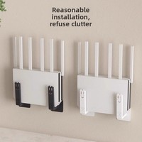 Support mural sans perçage pour routeur Wi-Fi et multiprise - Étagère adhésive pour décodeur TV