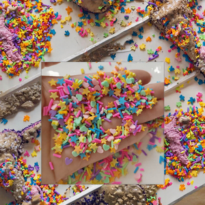 500g di Argilla Polimerica Mista a Forma di Cuore e Stella, Decorazioni per Slime, Accessori Natalizi - Product Image 3