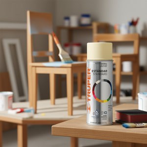Pintura en Aerosol Truper de 400 ml, Color Marfil, para Muebles y Recubrimiento de Plástico, Lata de Aerosol Estándar, Caja de 6 Unidades, Secado Rápido y Acabado Liso - Product Image 2