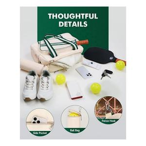 Bolsa de Pickleball para Mujer y Hombre con Funda para Raqueta, Bolsillo Externo para Pelotas y Correa de Hombro Ajustable con Gancho para Valla - Product Image 4