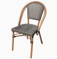 Ensemble de table et de chaises de salle à manger d'extérieur en aluminium moderne, imperméable, pour hôtel, jardin, cour, parc