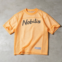 Kaos Jersey Mesh Oversize Custom Streetwear Pria, Bahan Polyester Bernapas Cepat Kering, Sablon Digital, Pakaian Olahraga Latihan