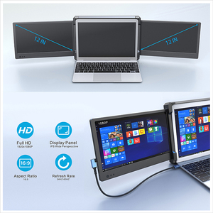 Moniteur portable triple <span class=keywords><strong>OFIYAA</strong></span> <span class=keywords><strong>P2</strong></span> Pro pour ordinateur portable 13,3 pouces, écran double, extension d'écran, compatible avec les MacBook M1 - Product Image 2