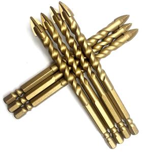 2025 10pcs Vàng xử lý tam giác đa chức năng Chéo Đầu gốm thủy tinh gạch bạo lực khoan <span class=keywords><strong>bit</strong></span> - Product Image 1