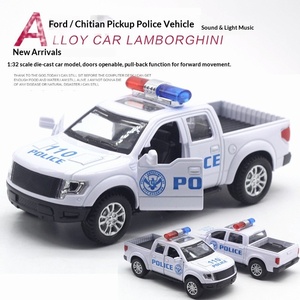 1 32 TAN TU Raptor Pickup Coche de Policía Modelo de Aleación con Sonido y Luz, Control de Retroceso, Gran Venta Transfronteriza - Product Image 4