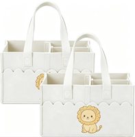 Organisateur de voiture portable en feutre personnalisé pour table à langer, cadeaux de naissance et de baby shower avec motif DIY