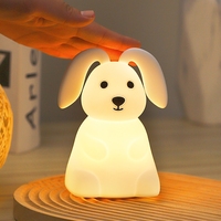Lampe Lapin en Silicone RVB Dimmable à Capteur Tactile, Rechargeable USB, Mini Portable pour Enfants et Bébés - Vente en Gros
