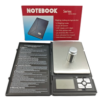 Balance de précision numérique de poche style carnet 500g 0.01g avec écran LCD et plateforme en acier inoxydable pour bijoux – Portable