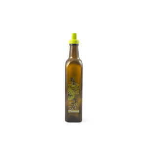Recipiente de Vidrio Verde de 0.5 Litros para Aceite con Tapa - Product Image 1