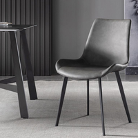 Chaise de salle à manger rembourrée moderne avec pieds en métal, chaise d'appoint pour restaurant, café, hôtel, salle à manger, maison