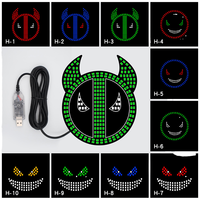 Éclairage extérieur LED pour voiture Evil Eyes, couleurs d'avertissement amusantes pour Jeep, SUV, camion, commande vocale, décoration de phare Devil Eye
