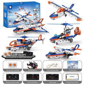 Avión de Combate Ruso con Control Remoto Dual por Aplicación y Bloques de Construcción Compatibles, Juguetes Educativos Programables de Bloques Pequeños, Juguete para Niños - Product Image 6