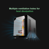 High Quality Tempered Glass Gaming PC Case ITX MATX Computer Case Support 330mm GPU 240mm Radiator Top I/O USB3.0 USB2.0