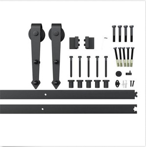 Design moderno Hardware insonorizzato interno doppia <span class=keywords><strong>porta</strong></span> scorrevole in legno massello - Product Image 1