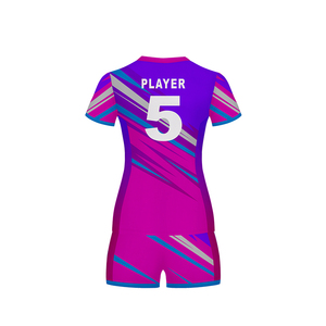 Maglia da pallavolo su misura per sublimazione rosa viola da donna oem servizi