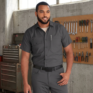 Spring Autumn <b>Men's</b> Breathable <b>Jumpsuit</b> Reflective Strip Acid Alkali Resistant Pure Cotton Flame-retardant Labor Protection - Product Image 3
