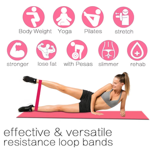 Ensemble de bandes d'entraînement personnalisées en latex respectueux de la peau, bandes de résistance en boucle, exercices avec 5 niveaux de résistance pour l'entraînement du corps, pour la salle de sport - Product Image 6