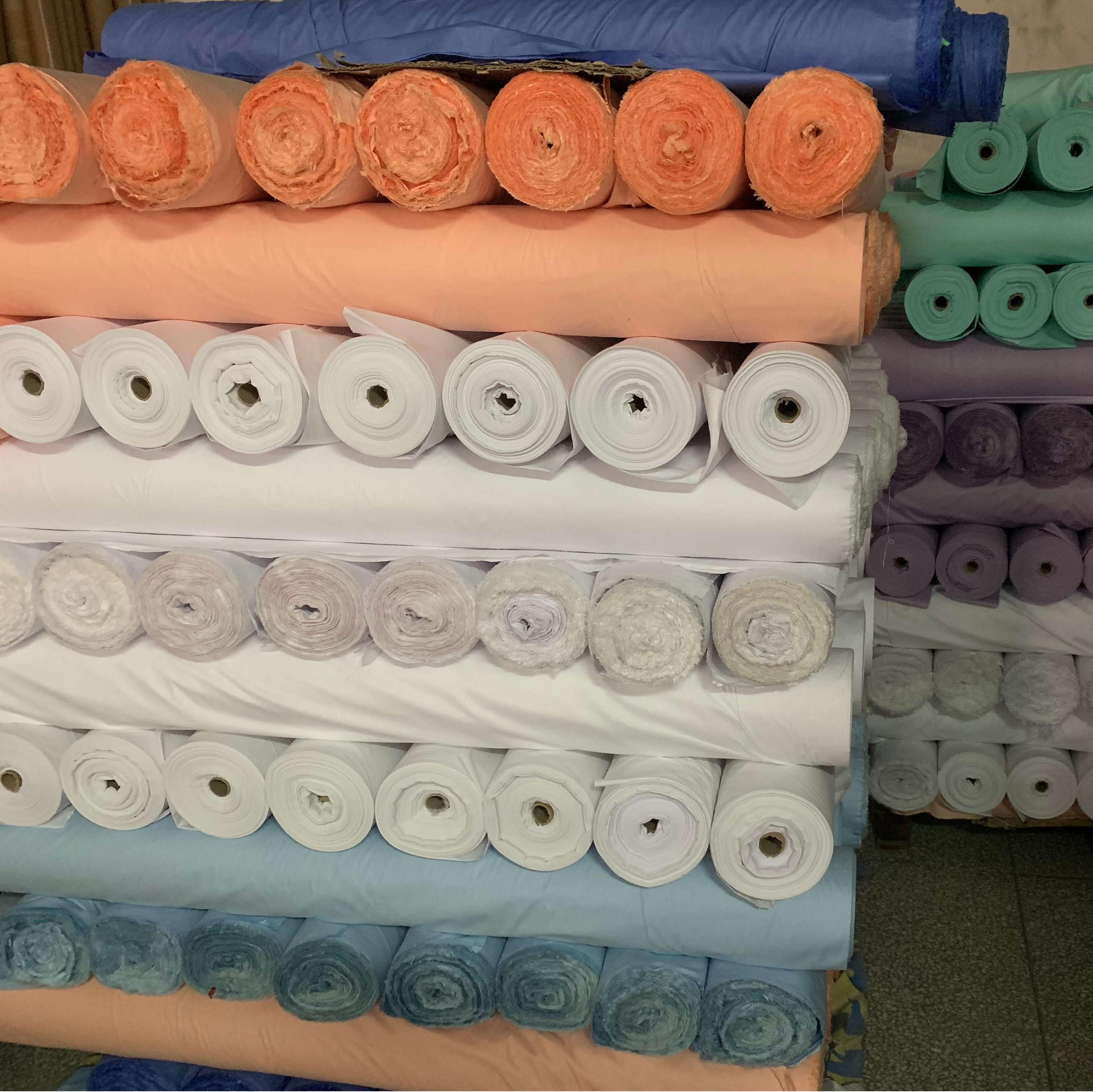 Bed Sheet 100% Polyester Microfiber Solid Dyed Home Textile Bedding Fabric 90gsm 250cm Width Ready Stock Peach Skin Fabric