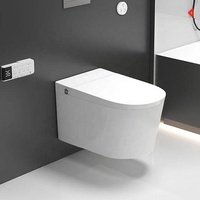 Toilette intelligente élégante et compacte, design minimaliste, toilette électronique murale intelligente pour la rénovation d'appartements modernes