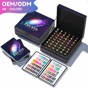 Bộ sưu tập sơn gel mắt mèo từ tính phản quang kim cương 48 màu chất lượng cao JTING, hộp đựng, cung cấp sơn gel móng tay OEM - Product Image 1