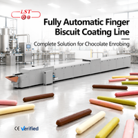 Nouvelle ligne d'enrobage de biscuits au chocolat avec tunnel de refroidissement, machine automatique pour biscuits enrobés de chocolat, capacité personnalisée, production intégrée