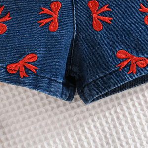 ชุดเสื้อผ้าเด็กผู้หญิงสไตล์ลำลองสุดหรู ระบายอากาศได้ดี ชุดสองชิ้น ปักลายสัตว์ แขนระบาย สำหรับเด็กอายุ 2-7 ปี แฟชั่นฤดูร้อนแบบสายเดี่ยว - Product Image 5