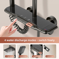 Meilleure vente en stock : Ensemble de douche thermostatique à touches piano, 4 modes, 4 sorties, jet doux, chromé – Le favori d'Europe et d'Amérique