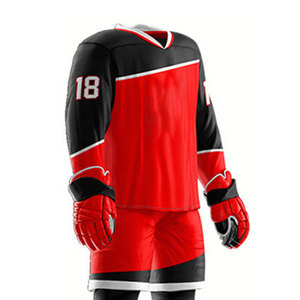 Uniforme de Hockey sobre Hielo de Poliéster 100% de Alta Calidad y Bajo Precio, con Logotipo Personalizado, Transpirable y Cómodo - Product Image 4