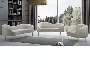 Divani Modulari per Soggiorno Stile Nordico Moderno in Acciaio Inossidabile e Velluto Divani <span class=keywords><strong>a</strong></span> <span class=keywords><strong>2</strong></span> <span class=keywords><strong>Posti</strong></span> di Buona Qualità Divani Curvi - Product Image 5
