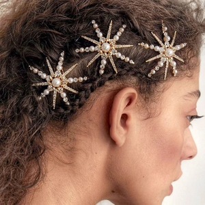 Jepit Rambut Berhias Rhinestone Aksesoris Rambut Pita Kristal untuk Wanita - Product Image 3