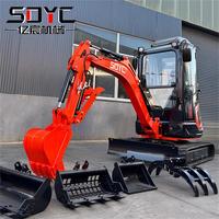 Mini-Pelle Compacte Gratuite EPA CE, Chenillée, Micro-Excavatrice 2 Tonnes 1.8 Tonne, Moteur Kubota, Hydraulique, pour Ferme