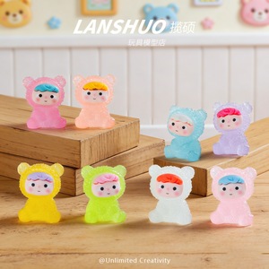 Lanshuo Mini Resin <b>Dolls</b> 3D Cartoon Figures DIY Jewelry <b>Accessories</b> For Kids Craft Toy - Product Image 2