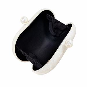Customizable <b>white</b> Luxury marble texture <b>clutch</b> Acrylic evening <b>bag</b> party Bridal purse handbag modern acrylic purse - Product Image 4