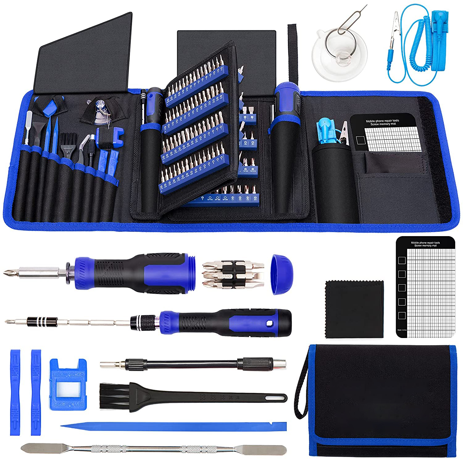 Precision Screwdriver Set 191 Piece Multi-Bit Screwdriver 1/4 Inch Nut Driver Home Improvement Tool Electronic Repair Kit