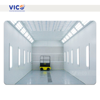 Cabine de peinture industrielle robuste de haute qualité Vico et four de cuisson à brûleur diesel pour le revêtement des pièces automobiles, certifiée CE
