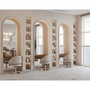 Luxury Salon Interior Design Custom <b>LED</b> <b>Mirror</b> Display Shelving | High Quality Durable Eco-Friendly Turnkey Salon Fit-Out - Product Image 4