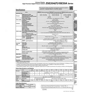 สวิตช์ความดันแบบดิจิตอลสำหรับ ZSE20A-X-01-JA2 SMC pneumatics - Product Image 1