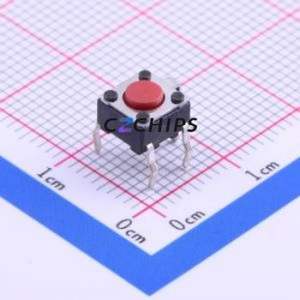 SKHHPQA010 Tactile Switch Through hole Component (THT),6x6mm Switch Single Pole Single Throw Round Button Through Hole 6mm - Product Image 1