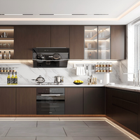 Armoires de cuisine en bois massif sur mesure pour projet d'appartement |   Fournisseur de solutions de mobilier en gros écologiques et résistants à l'eau