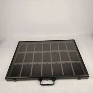 Kotak penyimpanan kolektor jam tangan kapasitas besar, casing tampilan aluminium portabel dengan desain tas penguncian untuk peralatan dan peralatan - Product Image 5