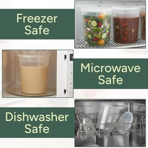 Conteneurs en plastique PP de haute qualité pour la vente en gros, bols à soupe et gobelets avec couvercle trempé pour la restauration, vente en gros en vrac - Product Image 2