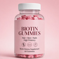 Gummies multivitaminées OEM Vitamine C E Biotine Collagène Soutien Immunitaire Cheveux Peau Ongles Beauté 60 Unités Vente en Gros pour Adultes En Stock