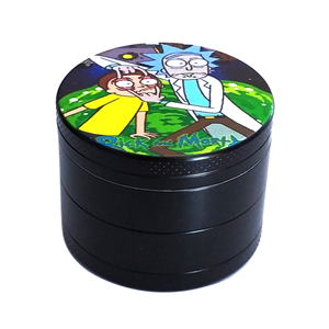Broyeur à herbes sèches rond en alliage d'aluminium avec motif portrait d'amour, accessoire de fumage de style moderne - Product Image 4