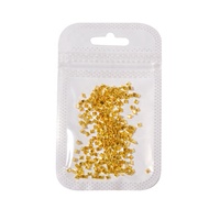 Paso Sico 200 pièces/sac Rivets métalliques carrés pointus dorés et argentés de haute qualité, accessoires 3D pour manucure et breloques